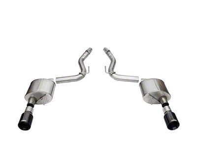 Corsa Performance Sport Axle-Back Exhaust with Straight Cut Black Tips (24-25 Mustang GT Fastback w/o Active Exhaust)