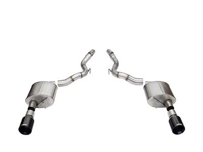 Corsa Performance Sport Axle-Back Exhaust with Straight Cut Black Tips (24-25 Mustang GT Convertible w/o Active Exhaust)