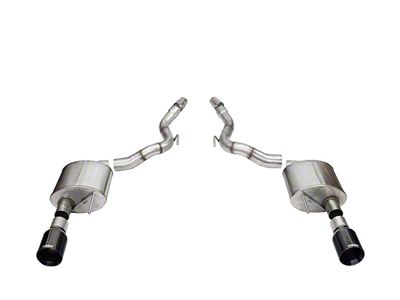 Corsa Performance Sport Axle-Back Exhaust with Straight Cut Black Tips (2024 Mustang GT Convertible w/o Active Exhaust)