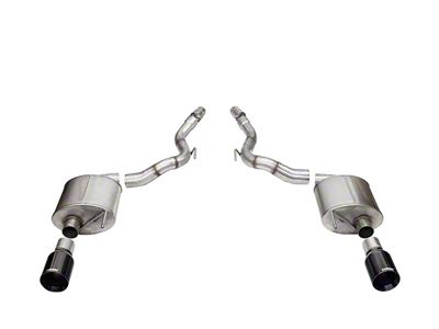 Corsa Performance Sport Axle-Back Exhaust with Straight Cut Black Tips (2024 Mustang GT Convertible w/o Active Exhaust)