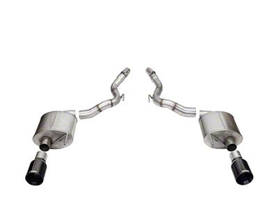 Corsa Performance Sport Axle-Back Exhaust with Straight Cut Black Tips (24-25 Mustang GT Convertible w/o Active Exhaust)