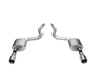 Corsa Performance Sport Axle-Back Exhaust with Straight Cut Polished Tips (2024 Mustang GT Fastback w/o Active Exhaust)