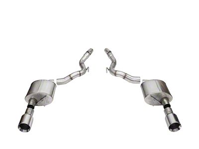 Corsa Performance Sport Axle-Back Exhaust with Straight Cut Polished Tips (2024 Mustang GT Convertible w/o Active Exhaust)