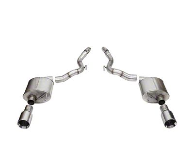 Corsa Performance Sport Axle-Back Exhaust with Straight Cut Polished Tips (2024 Mustang GT Convertible w/o Active Exhaust)