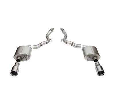 Corsa Performance Sport Axle-Back Exhaust with Straight Cut Polished Tips (24-25 Mustang GT Convertible w/o Active Exhaust)