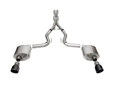 Corsa Performance Sport Cat-Back Exhaust with Black Tips (2024 Mustang GT Fastback w/o Active Exhaust)