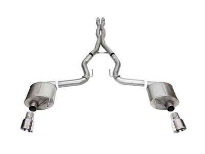 Corsa Performance Sport Cat-Back Exhaust with Polished Tips (2024 Mustang GT Fastback w/o Active Exhaust)