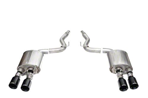 Corsa Performance Sport Valved Cat-Back Exhaust with Black Cut Polished Tips (2024 Mustang Dark Horse)