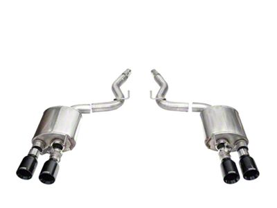 Corsa Performance Sport Valved Cat-Back Exhaust with Black Cut Polished Tips (24-25 Mustang Dark Horse)