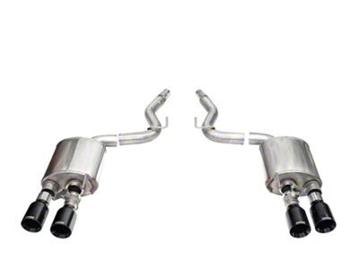 Corsa Performance Sport Valved Cat-Back Exhaust with Black Cut Polished Tips (2024 Mustang Dark Horse)