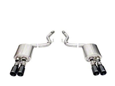 Corsa Performance Sport Valved Cat-Back Exhaust with Straight Cut Black Tips (2024 Mustang GT Fastback w/ Active Exhaust)