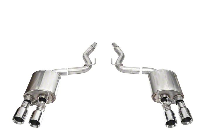 Corsa Performance Sport Valved Cat-Back Exhaust with Straight Cut Polished Tips (2024 Mustang Dark Horse)