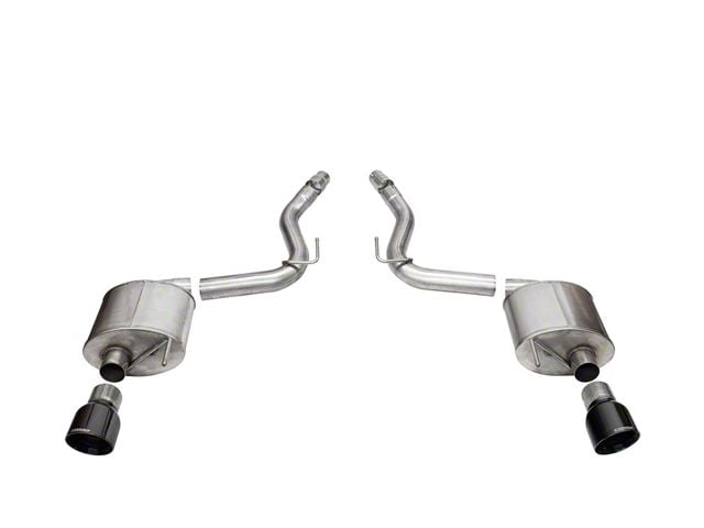 Corsa Performance Touring Axle-Back Exhaust with Black Tips (2024 Mustang GT Fastback w/o Active Exhaust)