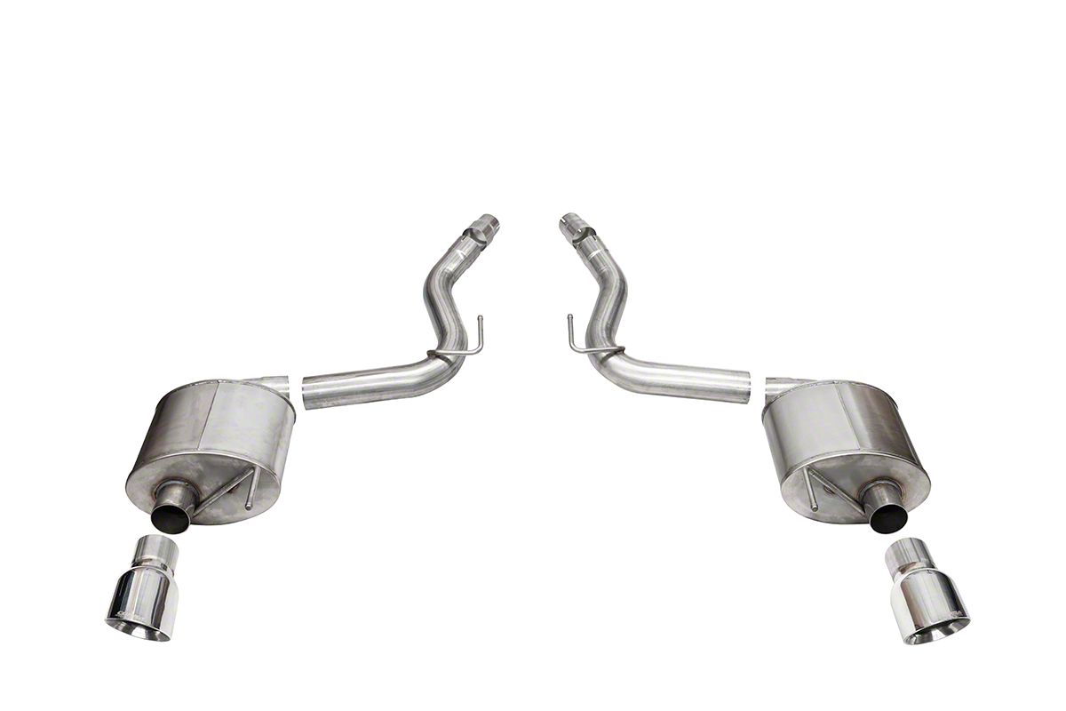 Corsa Performance Touring Axle-Back Exhaust with Polished Tips (2024 Mustang GT Fastback w/o Active Exhaust)