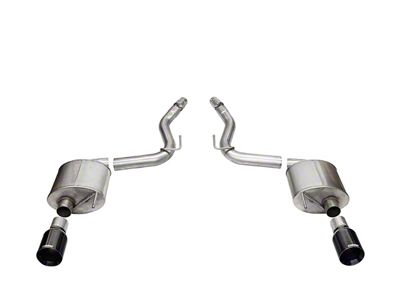Corsa Performance Touring Axle-Back Exhaust with Straight Cut Black Tips (24-25 Mustang GT Fastback w/o Active Exhaust)