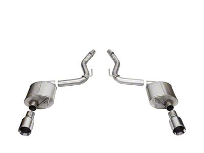 Corsa Performance Touring Axle-Back Exhaust with Straight Cut Polished Tips (2024 Mustang GT Fastback w/o Active Exhaust)