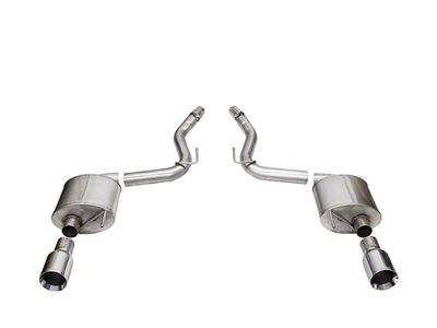 Corsa Performance Touring Axle-Back Exhaust with Straight Cut Polished Tips (24-25 Mustang GT Fastback w/o Active Exhaust)
