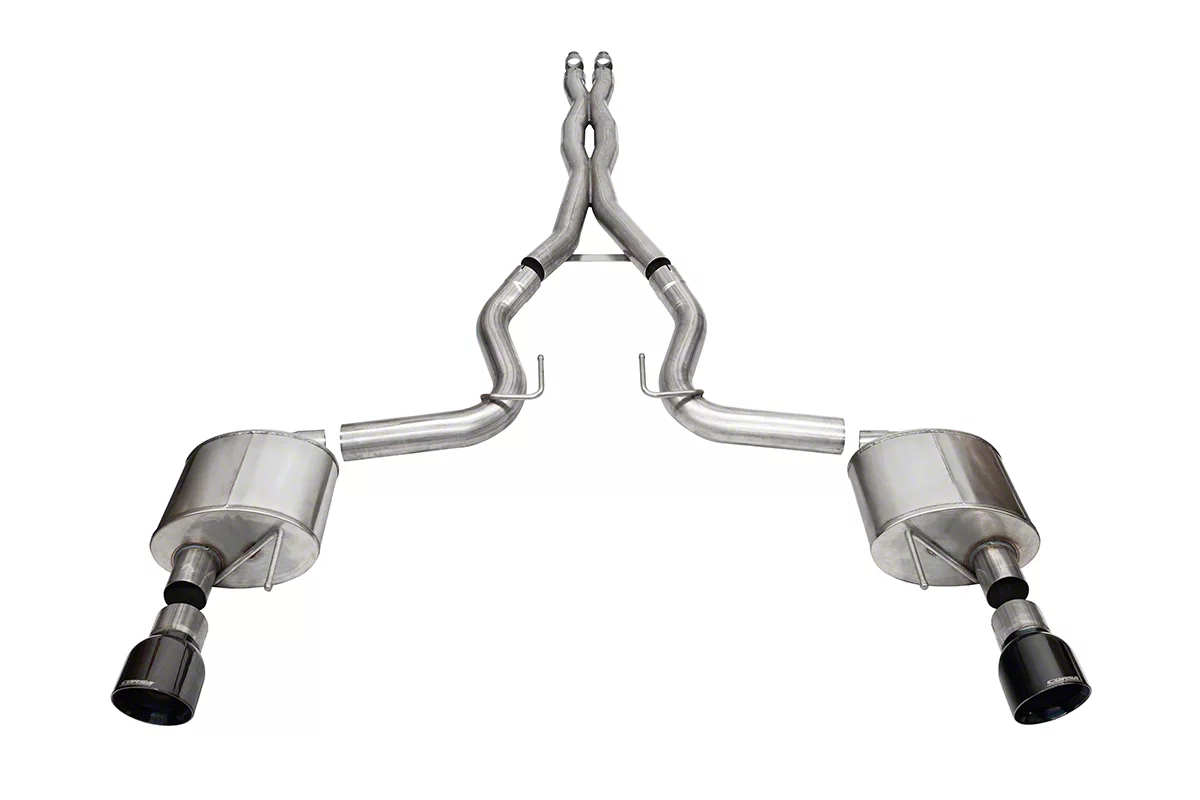 Corsa Performance Xtreme Cat-Back Exhaust with Black Tips (2024 Mustang GT Fastback w/o Active Exhaust)