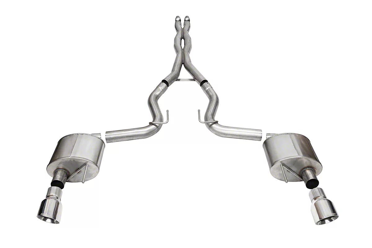Corsa Performance Xtreme Cat-Back Exhaust with Polished Tips (2024 Mustang GT Fastback w/o Active Exhaust)