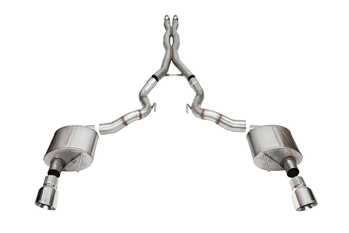 Corsa Performance Xtreme Cat-Back Exhaust with Polished Tips (2024 Mustang GT Convertible w/o Active Exhaust)
