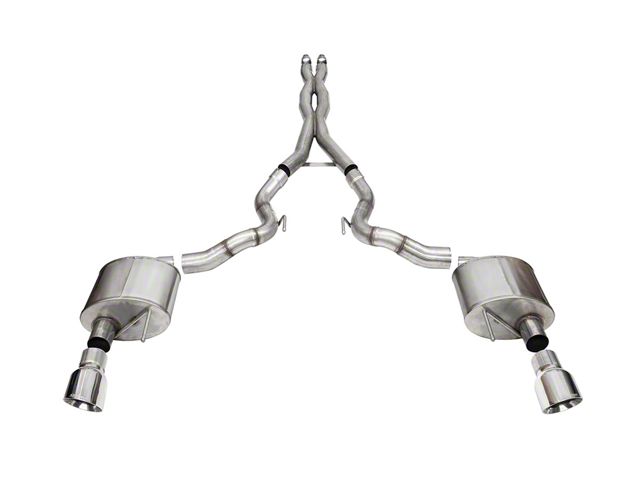 Corsa Performance Xtreme Cat-Back Exhaust with Polished Tips (2024 Mustang GT Convertible w/o Active Exhaust)