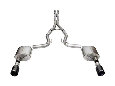Corsa Performance Xtreme Cat-Back Exhaust with Straight Cut Black Tips (24-25 Mustang GT Fastback w/o Active Exhaust)