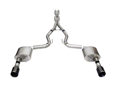 Corsa Performance Xtreme Cat-Back Exhaust with Straight Cut Black Tips (2024 Mustang GT Fastback w/o Active Exhaust)