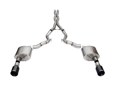 Corsa Performance Xtreme Cat-Back Exhaust with Straight Cut Black Tips (24-25 Mustang GT Convertible w/o Active Exhaust)