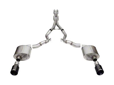 Corsa Performance Xtreme Cat-Back Exhaust with Straight Cut Black Tips (2024 Mustang GT Convertible w/o Active Exhaust)