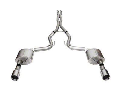Corsa Performance Xtreme Cat-Back Exhaust with Straight Cut Polished Tips (24-25 Mustang GT Fastback w/o Active Exhaust)