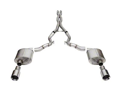 Corsa Performance Xtreme Cat-Back Exhaust with Straight Cut Polished Tips (24-25 Mustang GT Convertible w/o Active Exhaust)