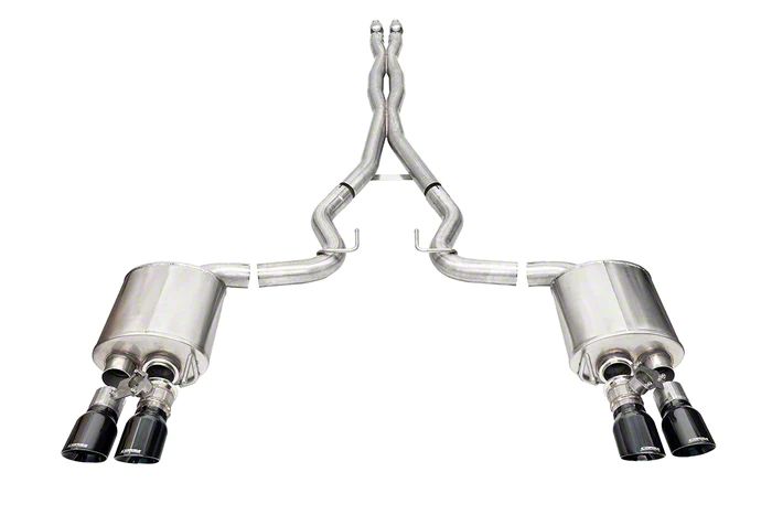 Corsa Performance Xtreme Valved Cat-Back Exhaust with Pro-Series Black Tips (2024 Mustang GT Fastback w/ Active Exhaust)