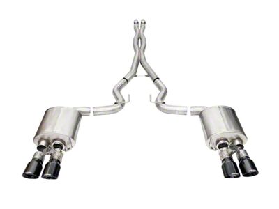 Corsa Performance Xtreme Valved Cat-Back Exhaust with Pro-Series Black Tips (2024 Mustang GT Fastback w/ Active Exhaust)