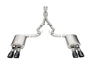 Corsa Performance Xtreme Valved Cat-Back Exhaust with Pro-Series Black Tips (24-25 Mustang GT Fastback w/ Active Exhaust)
