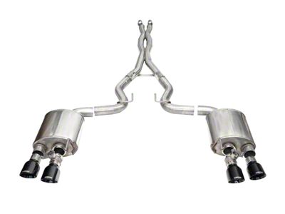 Corsa Performance Xtreme Valved Cat-Back Exhaust with Pro-Series Black Tips (2024 Mustang Dark Horse)