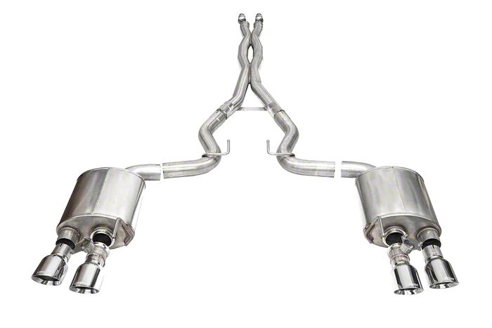 Corsa Performance Xtreme Valved Cat-Back Exhaust with Pro-Series Polished Tips (2024 Mustang Dark Horse)