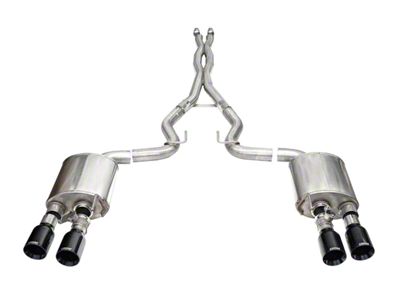 Corsa Performance Xtreme Valved Cat-Back Exhaust with Straight Cut Black Tips (24-25 Mustang Dark Horse)