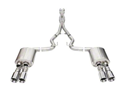 Corsa Performance Xtreme Valved Cat-Back Exhaust with Straight Cut Polished Tips (24-25 Mustang GT Fastback w/ Active Exhaust)