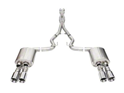 Corsa Performance Xtreme Valved Cat-Back Exhaust with Straight Cut Polished Tips (2024 Mustang GT Fastback w/ Active Exhaust)