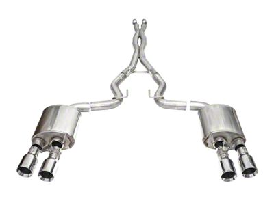 Corsa Performance Xtreme Valved Cat-Back Exhaust with Straight Cut Polished Tips (24-25 Mustang Dark Horse)