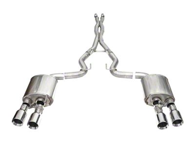 Corsa Performance Xtreme Valved Cat-Back Exhaust with Straight Cut Polished Tips (2024 Mustang Dark Horse)