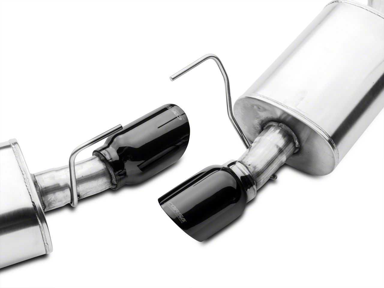 Corsa Performance Mustang Sport Axle-Back Exhaust with Black Tips