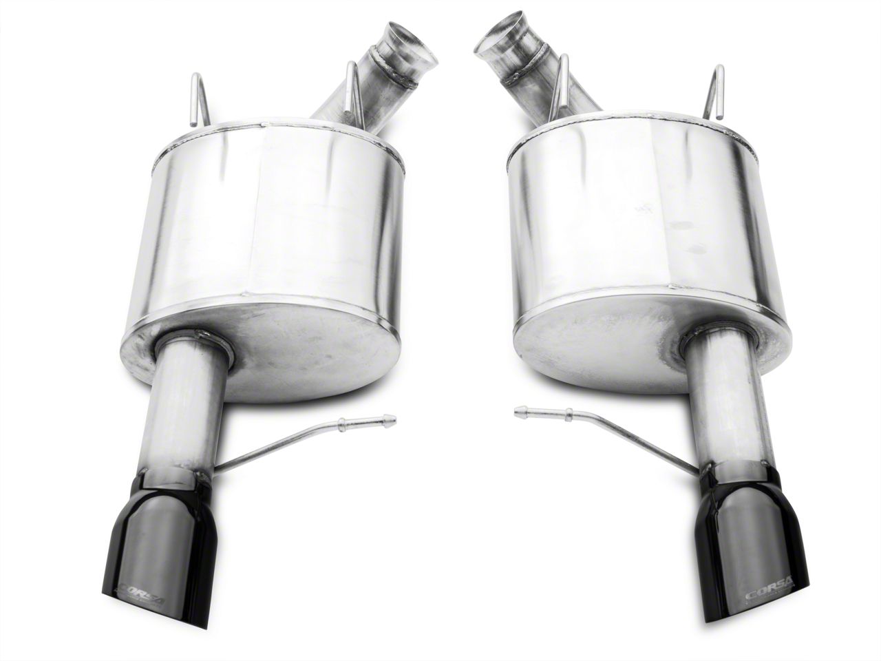 Corsa Performance Mustang Sport Axle-Back Exhaust with Black Tips