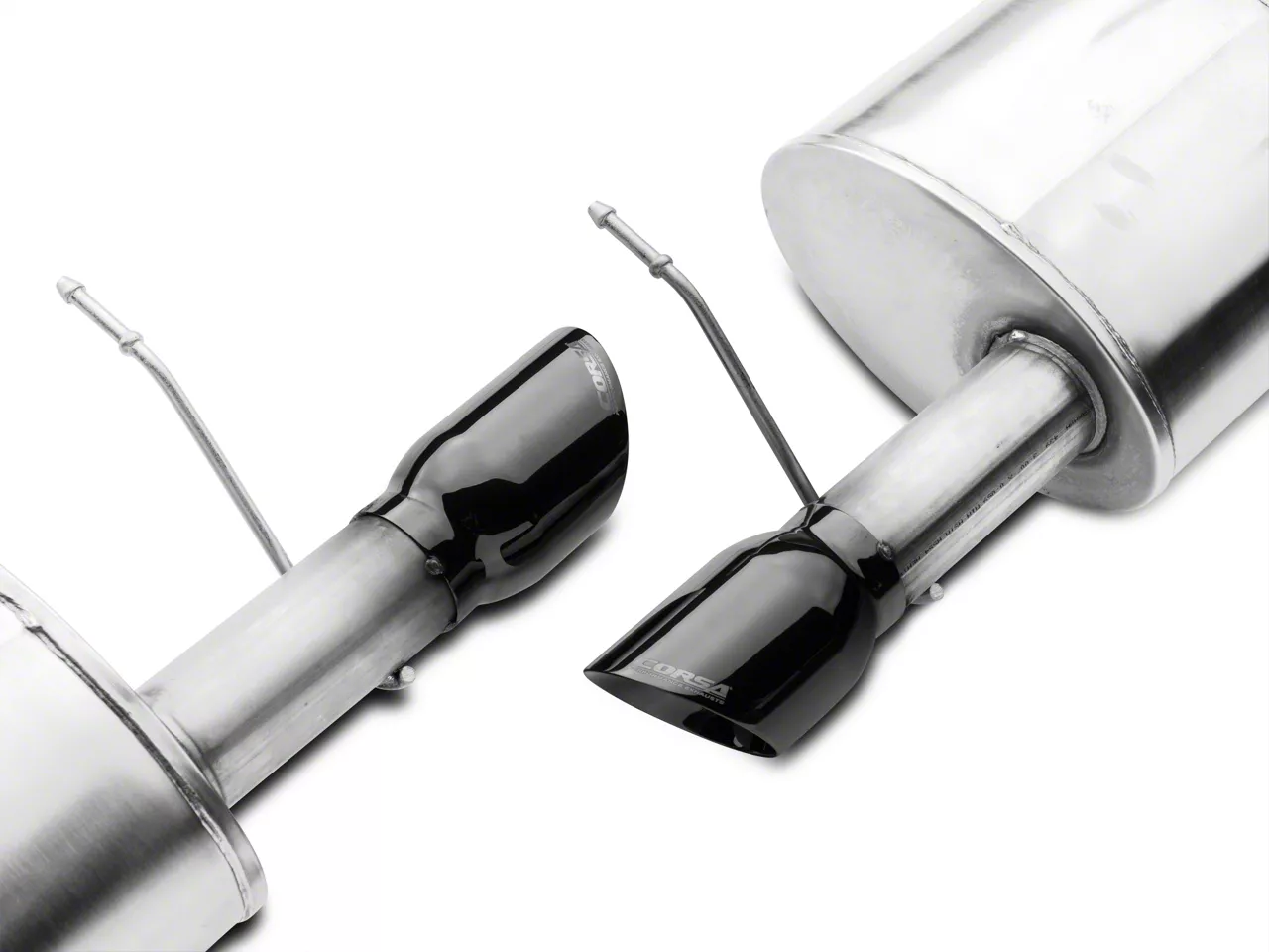 Corsa Performance Mustang Sport Axle-Back Exhaust with Black Tips