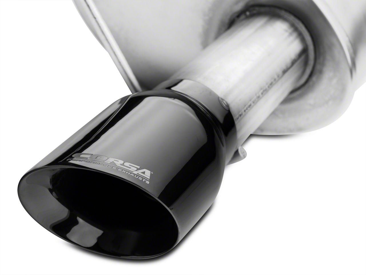 Corsa Performance Mustang Sport Axle-Back Exhaust with Black Tips