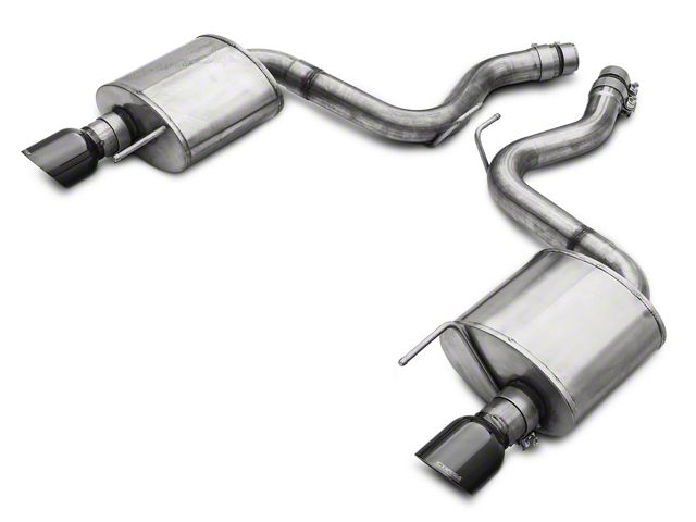 Corsa Performance Touring Axle-Back Exhaust with Black Tips (15-17 Mustang GT)