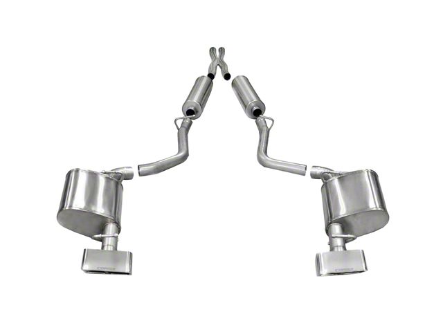 Corsa Performance Xtreme Cat-Back Exhaust with Polished Rectangular Tips (11-14 5.7L HEMI Challenger)