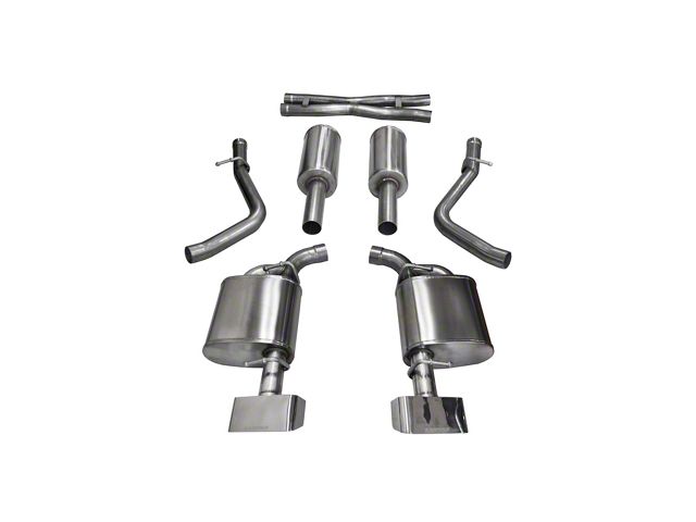 Corsa Performance Xtreme Cat-Back Exhaust with Polished Rectangular Tips (15-16 5.7L HEMI Challenger)
