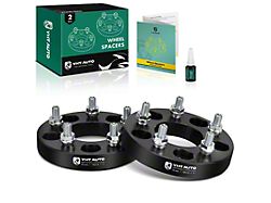 1-Inch 5-Lug Wheel Spacers; Rear Only; Black; Set of Two (97-19 Corvette C5, C6 & C7)