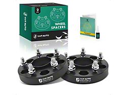 1-Inch 5-Lug Wheel Spacers; Rear Only; Black; Set of Two (97-19 Corvette C5, C6 & C7)